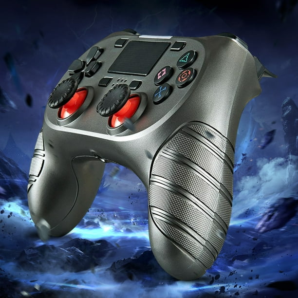 Game Controller Six-Axis Wireless Gamepads para PS4/Pro/Slim/IOS13 (gris acero)