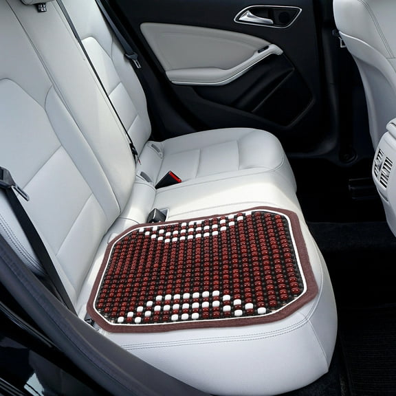 Toyvian Coffee Beaded Seat Covers for Car Seats Cooling Massage Wooden Bead Cushion