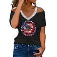 thumbnail image 2 of Fiudx Tops para Mujer Blusa de Manga Corta con Hombros Descubiertos y Estampado Informal para Mujer a La Moda, 2 of 4