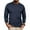 Navy, variant on PMUYBHF Linen Shirts for Men White Autumn and Winter Loose Round Neck Long Sleeve Men's Basic Long Sleeve Sweater Men Shirt Black Button Mens Red Dress Shirt