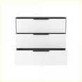 thumbnail image 3 of Dressers 3 Drawer Smokey Oak/White Finish | Multicolor | Particle Board, 3 of 7