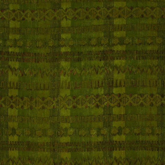 Ahgly Company Indoor Square Abstract Yellow Modern Area Rugs, 6' Square