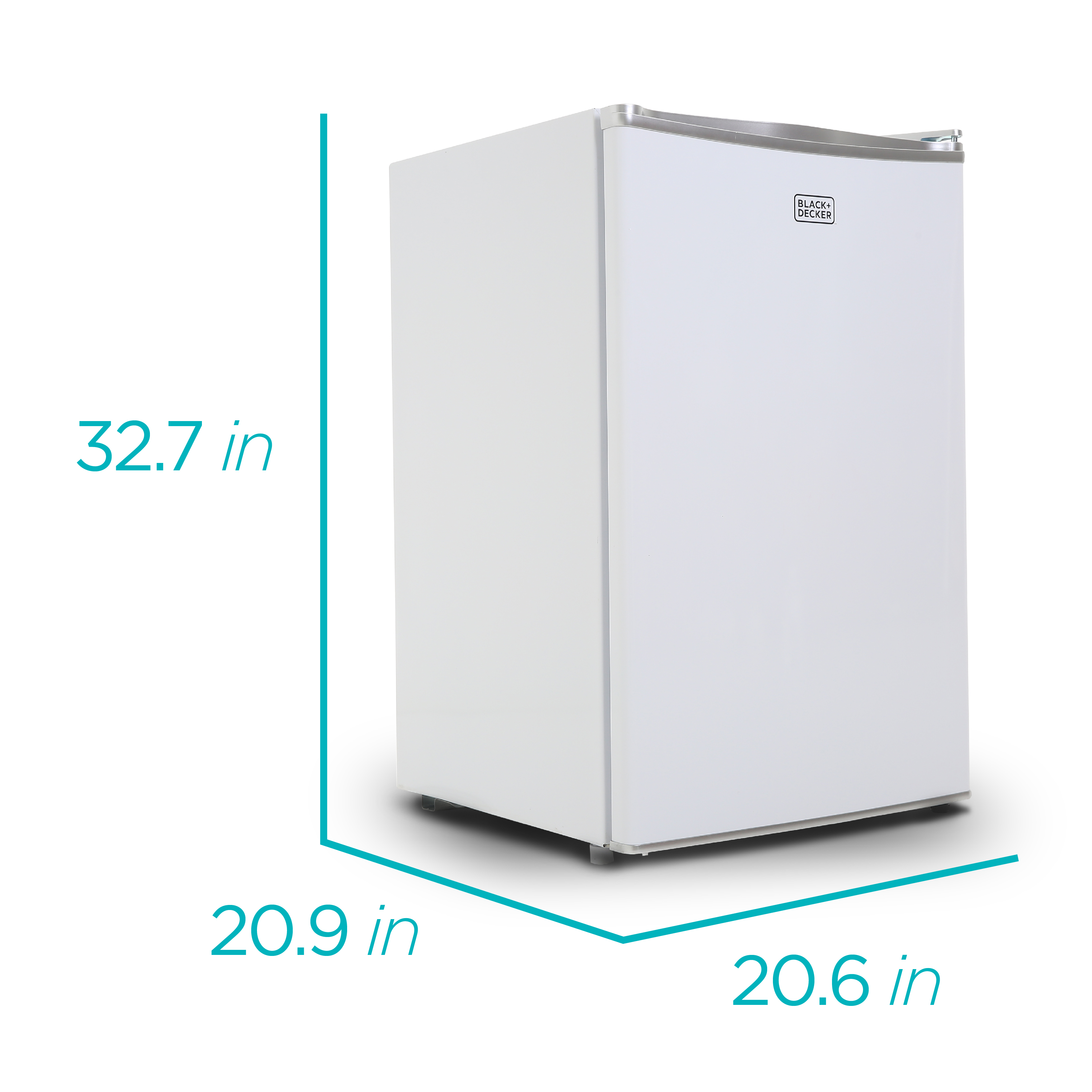 BLACK+DECKER BCRK43W Compact Refrigerator Energy Star Single Door Mini Fridge with Freezer, 4.3 cu. ft., White - image 2 of 7