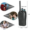 thumbnail image 4 of TIDRADIO TD-V2 Walkie Talkies Long Range Rechargeable Two Way Radios with Secret Service Earpiece, 16CH Portable Durable, Frequency Copy, Flashlight VOX for Business Family- Black, 20 Pack, 4 of 7