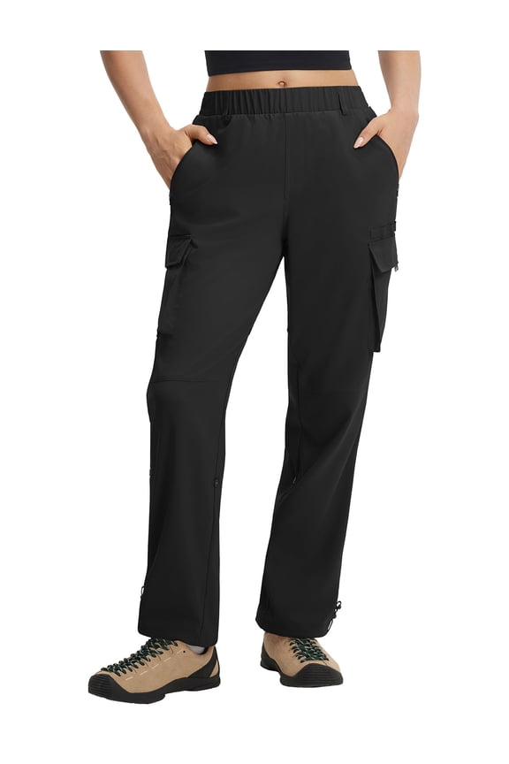 Hiking Pants for Women Quick Dry Lightweight Cargo Pants with 5 Pockets Durable Water Resistant Women's Pants for Outdoor Black XS
