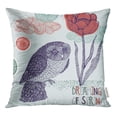thumbnail image 1 of RYLABLUE Green Vintage Spring Owl Flower Red Botanical Cloud Bird Garden Throw Pillowcase Cushion Case Cover, 1 of 1