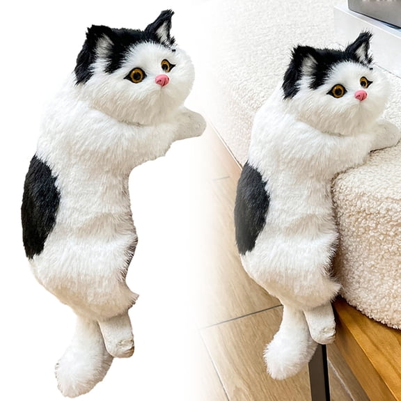 Clearance!Hanging Simulation Cat Pet Home Decoration Handicrafts Creative TV Cat Hanging Cat Home Decoration