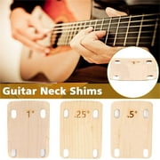3 Pieces Guitar 4 Holes Neck Plate Gaskets Protective Maple Wood Neckplates Pad For Electric Guitar Bass Replacement