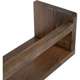thumbnail image 3 of Esonal Floating Bookshelf 3 Shelves, 16" Solid Wood Wall Book Shelf, Wall Shelving for Home Organizer,Deep Walnut 3.4lb, 3 of 6