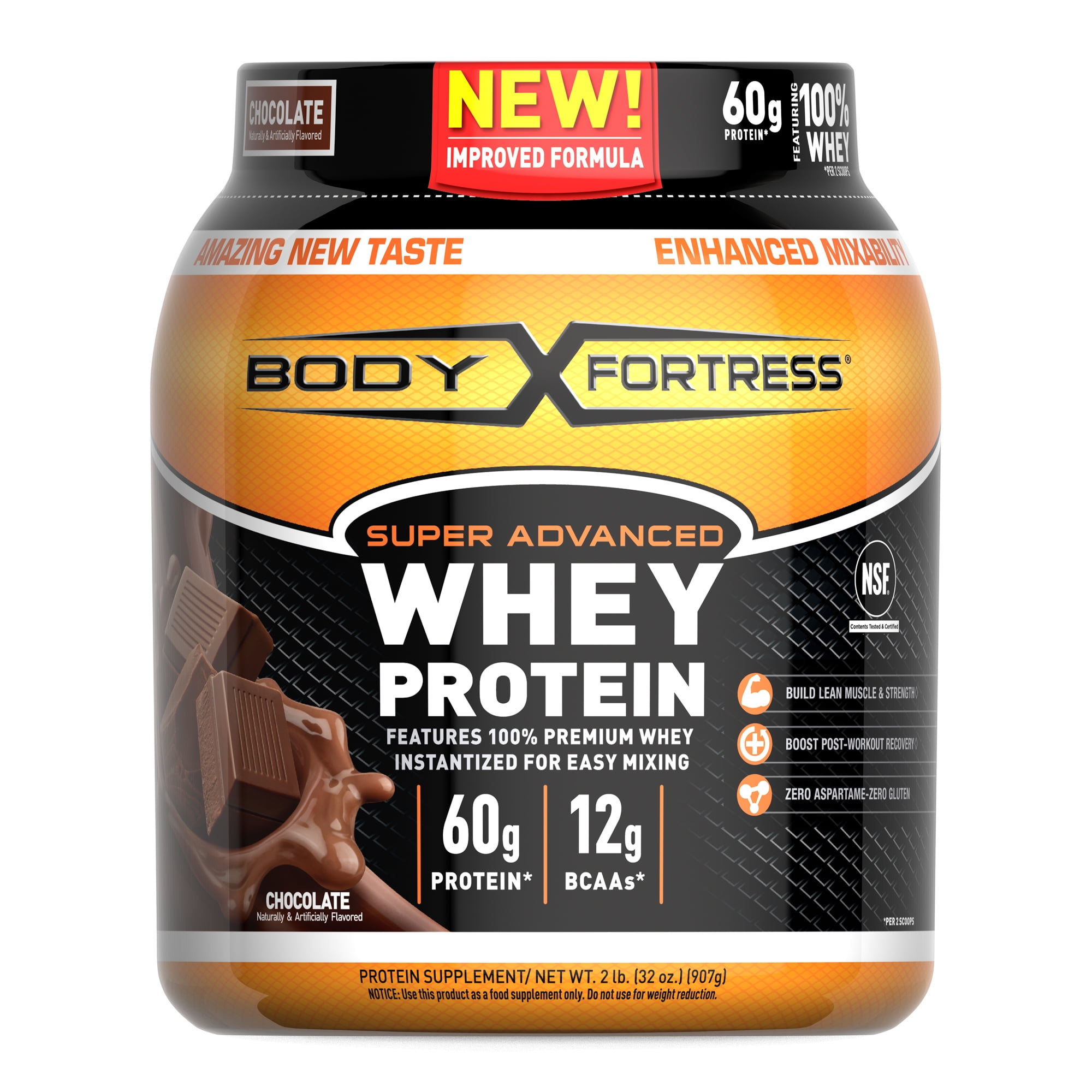 Body Fortress Super Advanced Whey Protein Powder Chocolate 60g 