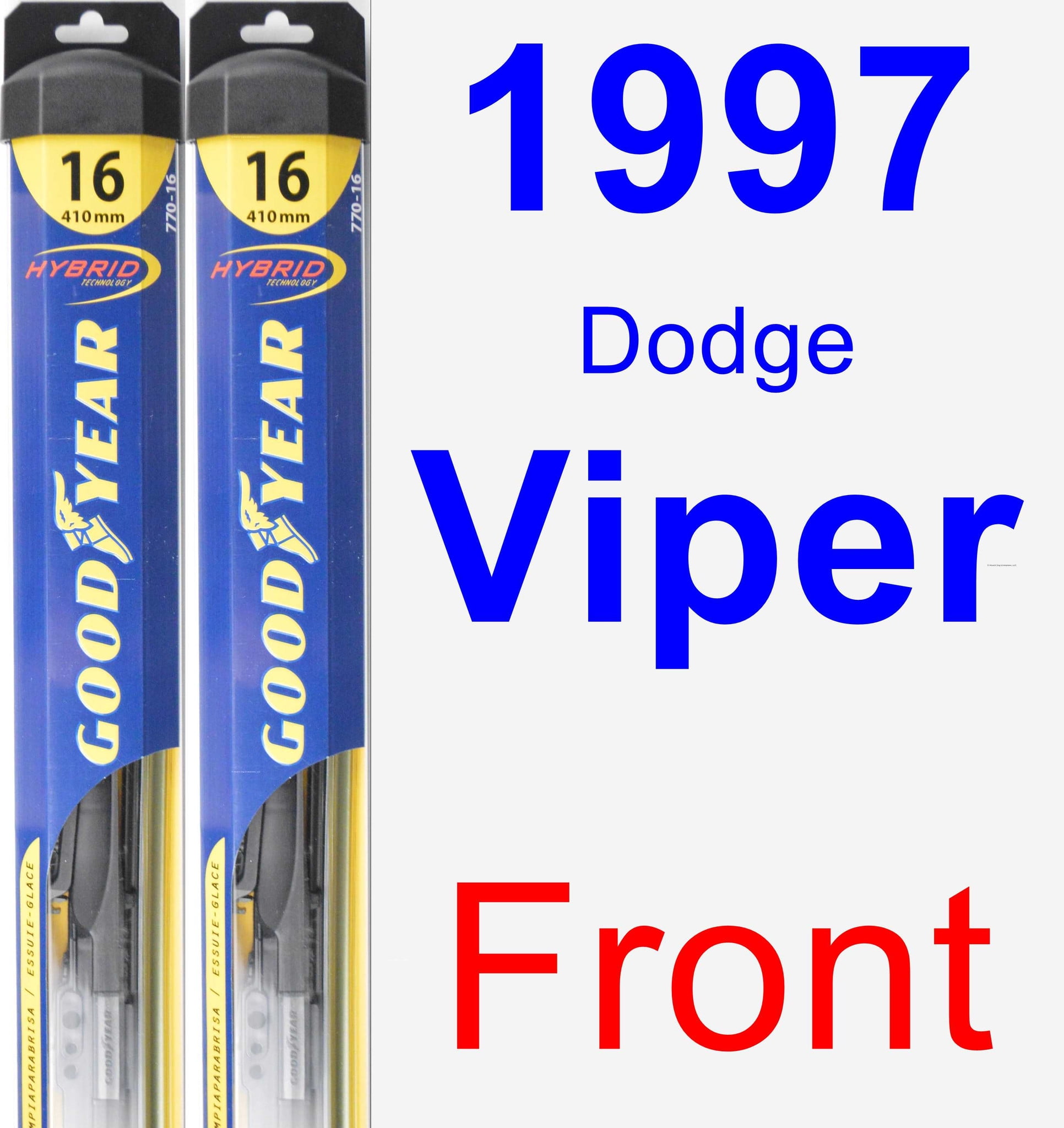 1997 Dodge Viper Wiper Blade Set/Kit (Front) (2 Blades) Hybrid