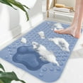 thumbnail image 5 of JingChun Bathtub Mat Non Slip, Shower Foot Scrubber Mat, Long Bath Mat for Tub Non Slip with Suction Cups Drain Holes, Shower Mat with Foot Scrubber, Machine Washable, 5 of 6