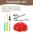 thumbnail image 3 of Uxcell Plastic Snaps Fasteners with Snap Pliers, 100 Set T8 Round Resin No-Sew Button Snap Fasteners Kit Red, 3 of 7