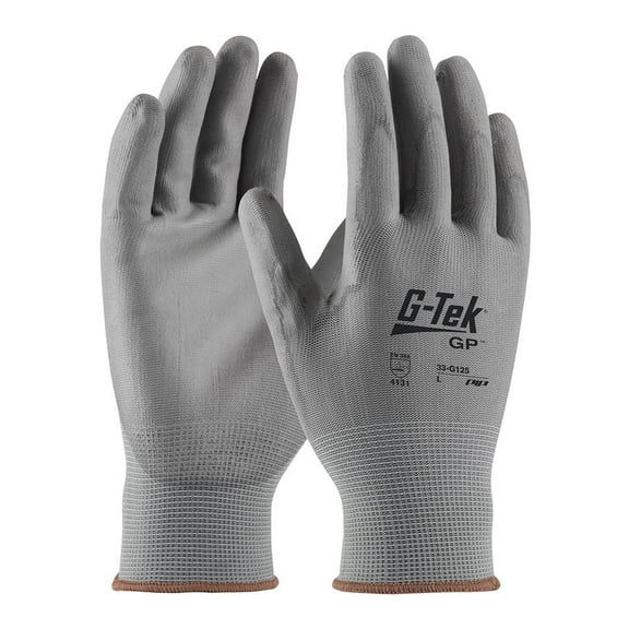 PIP 33-G125/XL G-Tek NPG Seamless Knit Nylon Glove with Smooth Grip, XL Size, Gray Pack of 12