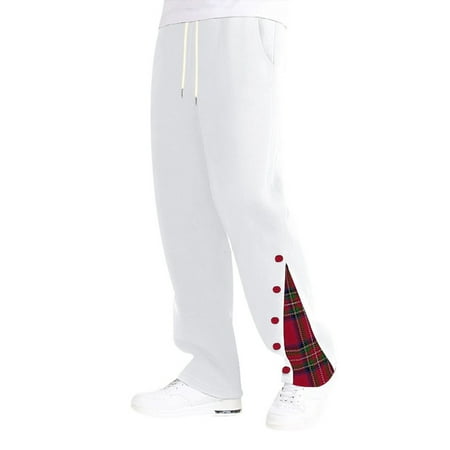 Up to 30% OFF Man Solid Color Drawstring Pockets Large Size Straight Carrel Bra Extender Cell Fallow Sweatpants  Elastic Waistband  Comfortable  For Workout  Home  Gym  Casual Wear  Soft Plus Top
