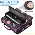 thumbnail image 6 of Zipper Binder with Shoulder Strap 2 inch 3 Ring Waterproof File Folder Organizer Bag 500 Sheet Hand-drawn Flowers and Snowflakes, 6 of 8