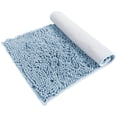thumbnail image 2 of Hitime Soft Chenille Bath Rug Mat 16" x 24" Quick Dry Machine Washable Bathroom Runner - Ultra Absorbent Non-Slip Backing - Light Blue, 2 of 11