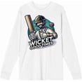 thumbnail image 4 of Cricket Sports Wicket Good Time Adult White Crew Neck Long Sleeve Tee-Medium, 4 of 6