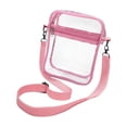thumbnail image 3 of Bolso bandolera transparente para hombre y mujer, bolso de hombro transparente, bolso de mano para festivales. rosa grande, 3 of 8