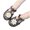 Black, variant on Girls Crystal Jelly Sandals Closed Toe Hollow Out Breathable Summer Beach Shoes with Non-Slip Sole for Casual Wear, Size Little Kid