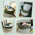 thumbnail image 4 of XXXLarge Cotton Rope Basket 21.7" x 21.7" x 13.8" Woven Baby Laundry Blanket Basket Toy Baskets with Handle Storage Comforter Cushions Thread Laundry Hamper, 4 of 6