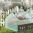 thumbnail image 6 of Aoodor 4x4x3 ft Raised Garden Metal Bed Mini Greenhouse Kit with 2 Roll-up Zipper Doors, 6 of 8