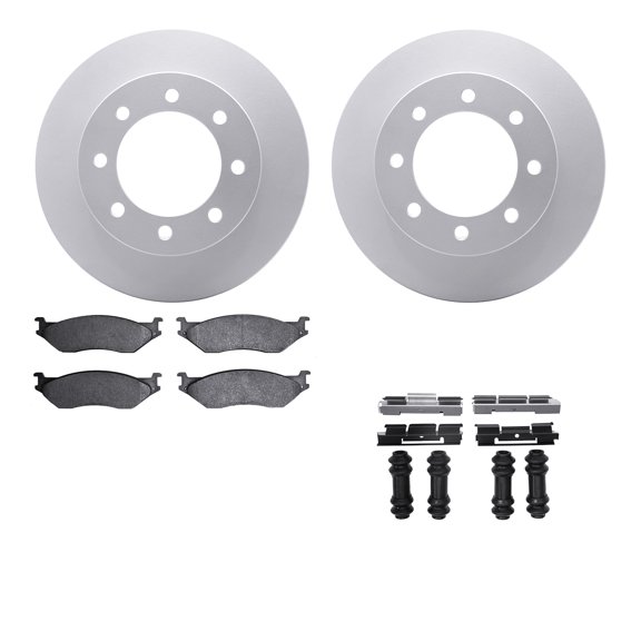 Dynamic Friction Company Front Geospec Brake Rotors with 5000 Advanced Brake Pads includes Hardware 4512-99154