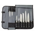 thumbnail image 2 of Mercer Culinary Millennia Steel 8-Piece Knife Roll Set, Black Handles, 2 of 12