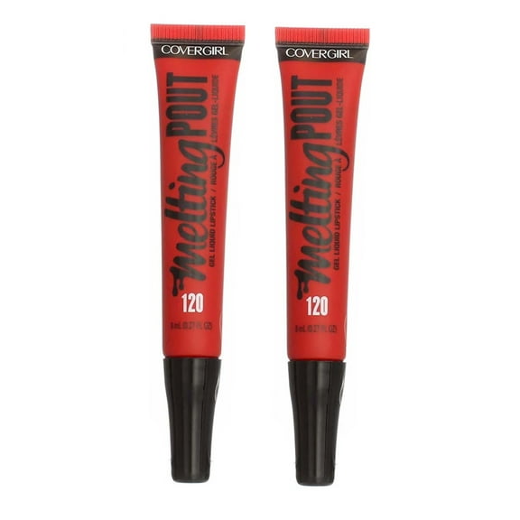 CoverGirl Melting Pout Gel Liquid Lipstick in Tan-Gel-O 120 for Women, Pack of 2