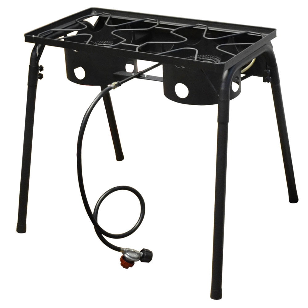Propane Gas 2 Double High Pressure Burner Outdoor  Stove -AUTO IGNITION