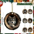 thumbnail image 3 of Cat Acrylic Christmas Ornament,Animal Ornaments for Christmas Tree,Christmas Ornaments Forest Animals Little Animals Acrylic Hanging Decoration Gift for Animal Lovers(#04), 3 of 9