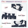 thumbnail image 4 of Rabbit Star Pattern Cotton Pajamas 2 Piece Set Sleepwear Soft and Comfortable Homewear Nightwear, 4 of 7