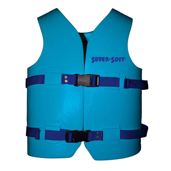 Chaleco salvavidas TRC Recreation, tamaño mediano, para niños, aprobado por la USCG, azul