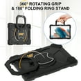 thumbnail image 4 of ELEHOLD Heavy Duty Case for Samsung Galaxy Tab A8 10.5 (2022), 3-Layer Rugged 360 Rotating Kickstand Handle Grip Shoulder Strap Kids Friendly Shockproof Galaxy Tab A8 Case X200/X205,Black, 4 of 8