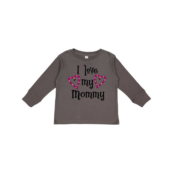 Inktastic I Love my Mommy- hearts Boys or Girls Long Sleeve Toddler T-Shirt
