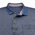 thumbnail image 4 of POTETI Short Sleeve Mens Polo Shirts Collared Casual Shirts Pockets Solid Cotton Loose Tops, 4 of 6