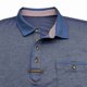 thumbnail image 4 of Camisetas Elvqul para Hombre Economicas Manga Corta Patchwork Botones Gym con Solapa Con Bolsillos Azul Oscuro, 4 of 6