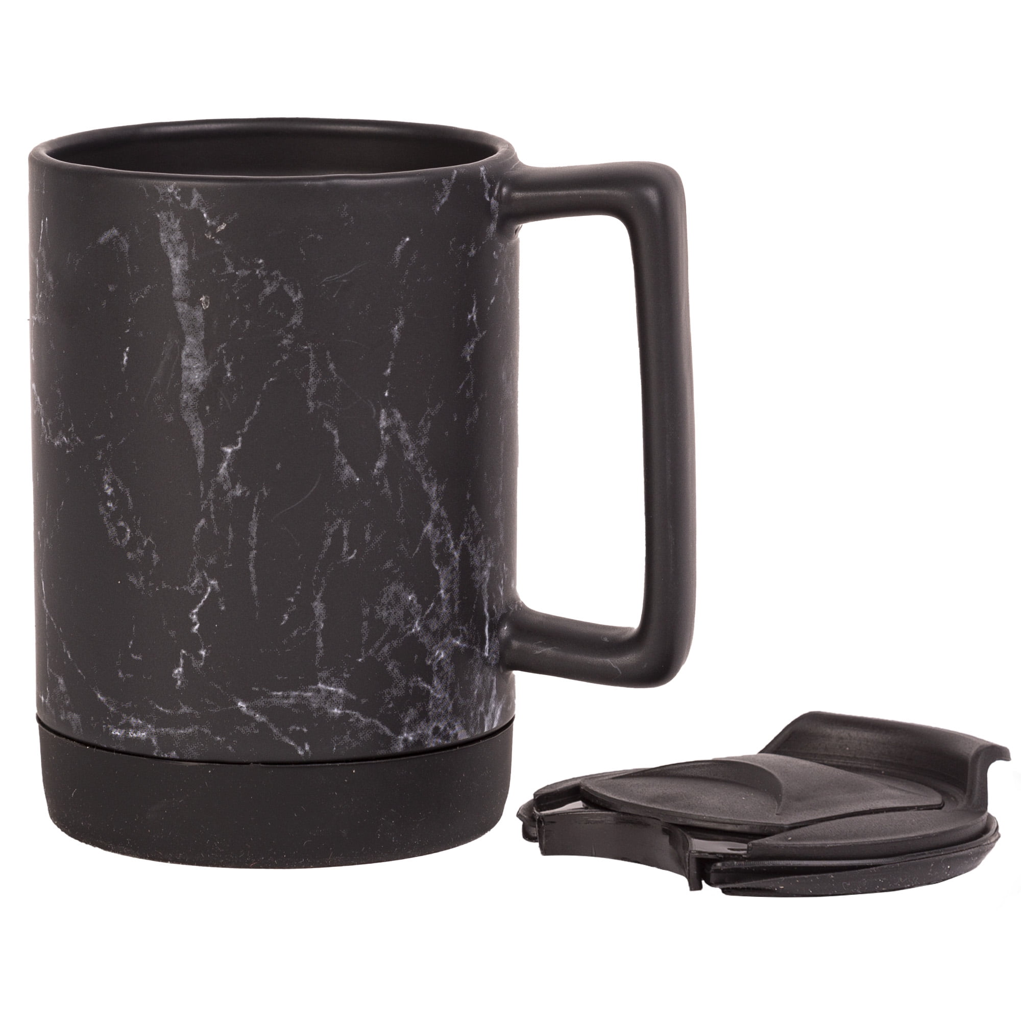 Black Marble Stainless Steel Travel Mug