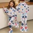 thumbnail image 4 of Grblisyd Back to School Outfits for Girls 2PCS Crew Neck Long Sleeve Top & Flare Pants withCute Stationery Print Casual Girl Clothes, 4 of 7