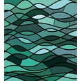 thumbnail image 3 of Ambesonne Teal Duvet Cover Sets, Mosaic Sea Waves Inspired, 2-King, Dark Green Aqua, 3 of 7