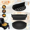 thumbnail image 2 of YISITIAN Pot en Silicone pour Friteuse à Air Chaud 8.5 Pouces, avec Séparateur, Doublures Réutilisables pour Friteuse à Air, Panier en Silicone Multifonction avec Poignée, Plateau Pliable en Silicone pour Friteuse à Air, pour Cuisson Pâtisserie CJ919-103960, 2 of 7