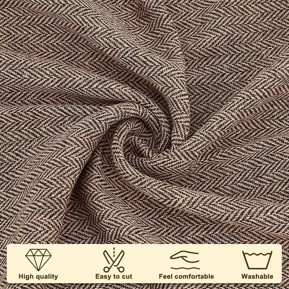 Wool Tweed Fabric by The Yard Woolen Fabric for Craft Decorative Fabric for Upholstery Tweed Fabric for Clothing Accessories PapayaWhip(106 x 152cm)