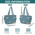 thumbnail image 4 of FORMRS Tote Bag for Women Quilted Large Capacity Travel Work Carry On Shoulder Handbag, Capybaras Swimming, 4 of 7