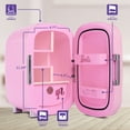 Barbie Pink Beauty Mini Fridge 7L with Glass Mirror Door AC