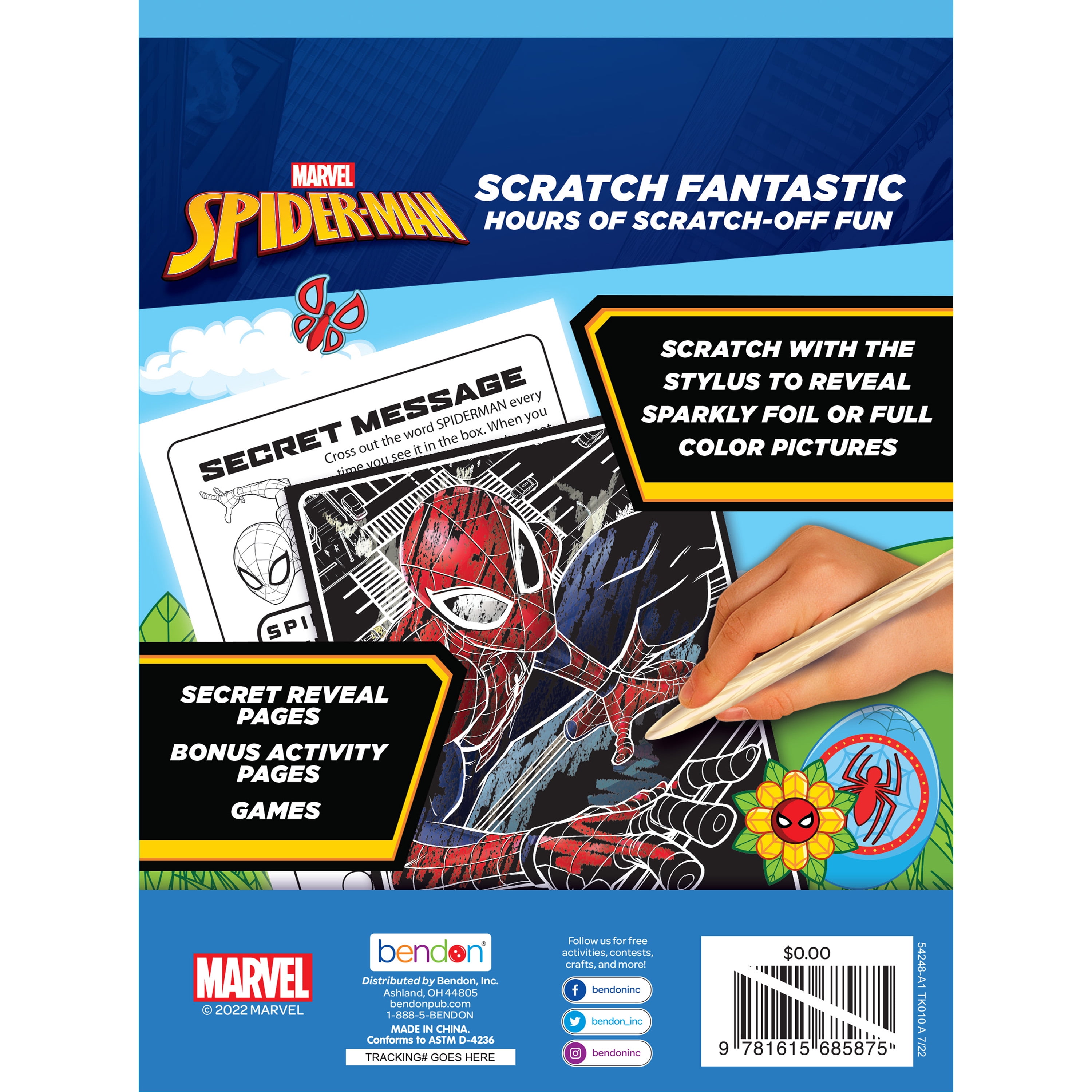 Scratch Off Puzzle Reveal Marvel Spider-Man- 150 Pieces Ages 5+