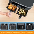 thumbnail image 3 of GHSDFBB 2 Pack Doublures en Silicone pour Friteuse Ninja Foodi DZ201/DZ401 8QT, Doublures Réutilisables pour Friteuse Ninja Dual, Accessoires de Friteuse Ninja Dual Remplacement de Parchemin Jetable, 3 of 7
