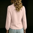 thumbnail image 3 of cocolona Ruffle V Neck Blouses for Women Long Sleeve Solid Color Shirts Fall Trendy Casual Vacation Outfits Tops, 3 of 5