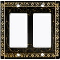 thumbnail image 6 of Metal Light Switch Plate Cover Elegant Victorian Floral Frame Black FRA074, 6 of 13