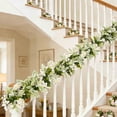 thumbnail image 4 of Plastic Rattan Multicolor Plastic Artificial Rose Vines Fake Flowers for Wedding Party Spring Decoration(Green,1-Piece) Rkxzt, 4 of 9