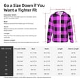 thumbnail image 6 of Goofa Purple Black Buffalo Plaid Printed Women's UPF 50+ Sun Protection Hoodie Jacket Lightweight Long Sleeve Sun Shirt for Women with Pocket Hiking Outdoor-Small, 6 of 9